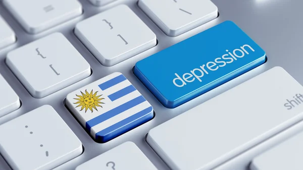 Uruguay depression begreppsmässigt — Stockfoto