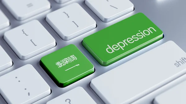 Saudiarabien depression begreppsmässigt — Stockfoto