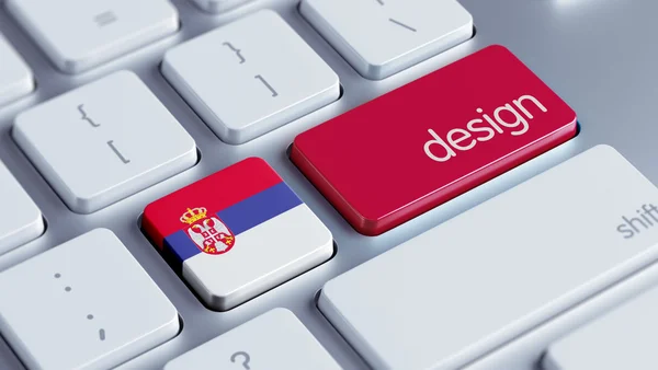 Serbia design konzept — Stockfoto