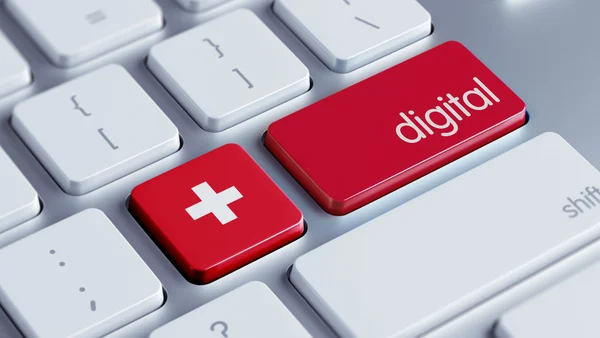 Digitales Konzept Schweiz — Stockfoto