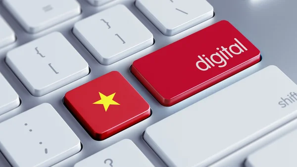 Vietnamesisches Digitalkonzept — Stockfoto