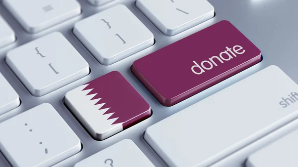 Qatar Donate Concept — Stock Photo, Image