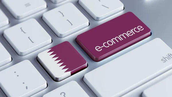 Qatar E-handel koncept — Stockfoto