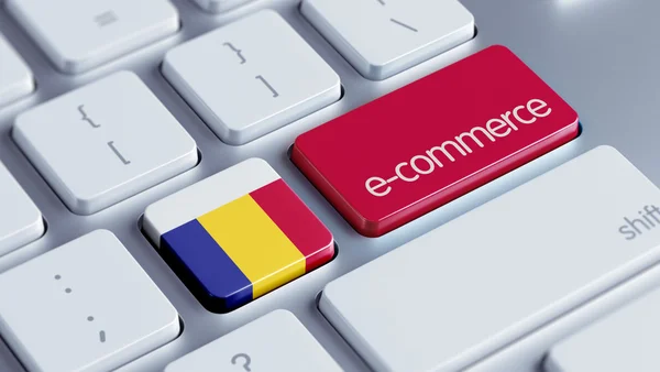 Roménia Conceito de Comércio Electrónico — Fotografia de Stock