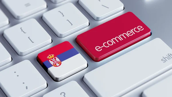 Serbia koncepcji E-Commerce — Zdjęcie stockowe