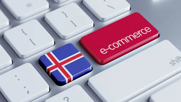 Islandia koncepcji E-Commerce — Zdjęcie stockowe