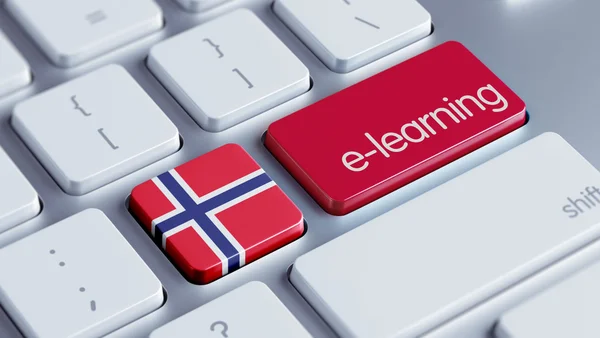 Norwegisches E-Learning-Konzept — Stockfoto