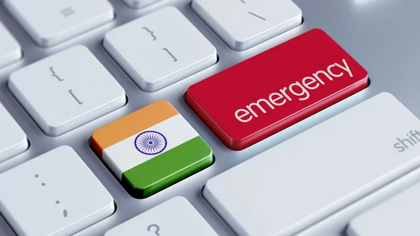 Conceito de emergência Índia — Fotografia de Stock