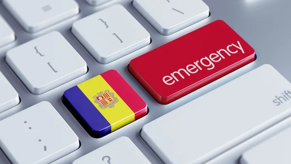 Andorra Concetto di emergenza — Foto Stock