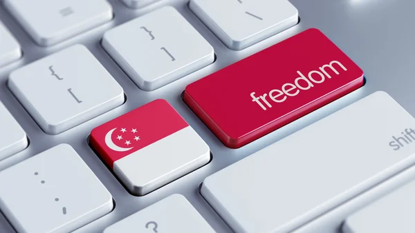 Koncepcja wolności Singapur — Zdjęcie stockowe