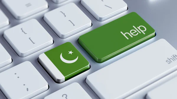 Pakistanisches Hilfekonzept — Stockfoto