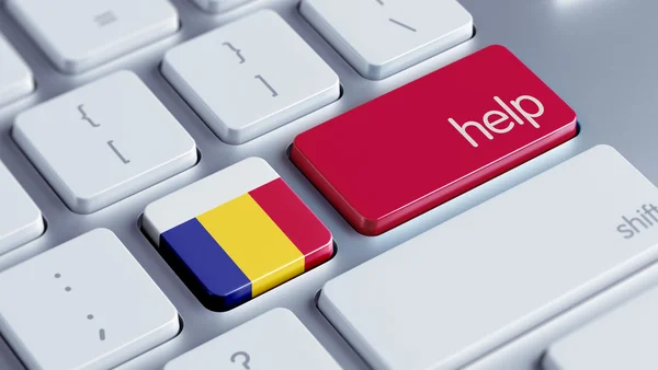 Rumänien hjälp koncept — Stockfoto
