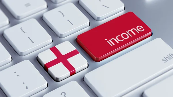 Engeland inkomen concept — Stockfoto