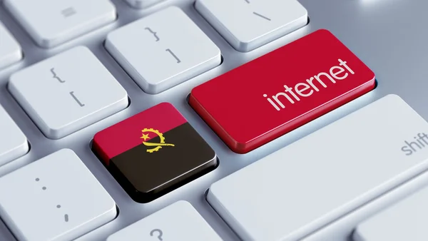 Angola Internet koncepcja — Zdjęcie stockowe