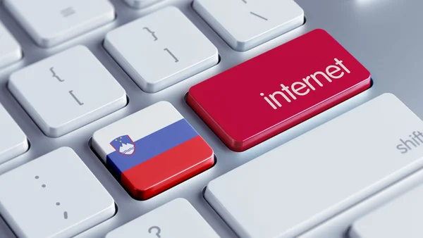 Słowenia Internet koncepcja — Zdjęcie stockowe