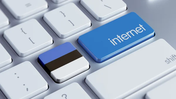Estonia Concetto Internet — Foto Stock