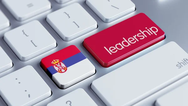 Concepto de liderazgo en Serbia — Foto de Stock