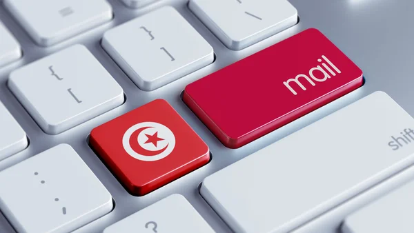 Tunisien e-konceptet — Stockfoto
