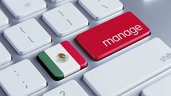 Concepto de Palabra Clave Bandera Mexicana — Foto de Stock