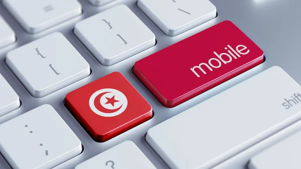 Tunisia mobile Konzept — Stockfoto
