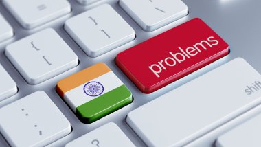 India Problems Concept clipart