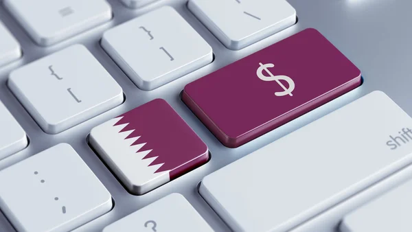 Concepto de dinero de Qatar — Foto de Stock