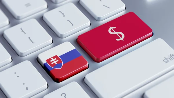 Słowacja koncepcja pieniądza — Zdjęcie stockowe