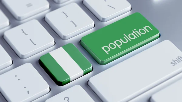 Nigeria bevolking Concep — Stockfoto