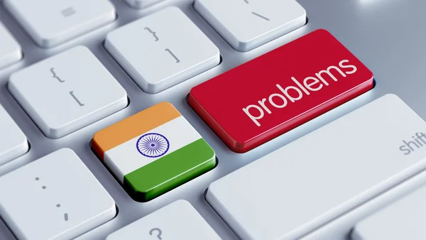 Ινδία προβλήματα έννοια — Φωτογραφία Αρχείου