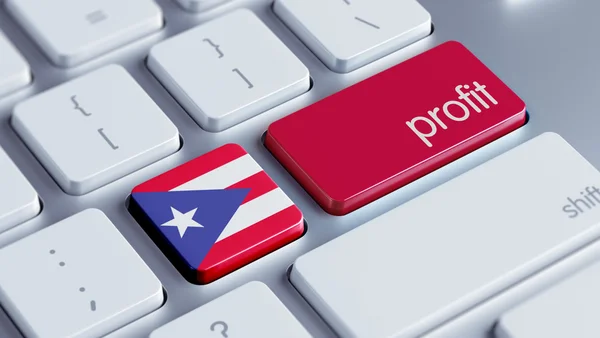 Puerto Rico zysku Concep — Zdjęcie stockowe