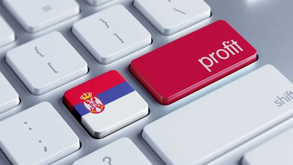 Concep di profitto di Serbia — Foto Stock