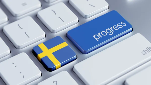 Концепция шведского прогресса — стоковое фото