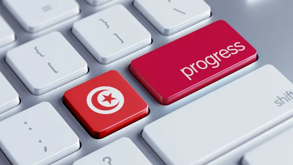 Концепция прогресса в Тунисе — стоковое фото