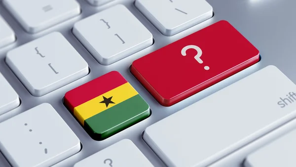 Ghana fråga Mark koncept — Stockfoto