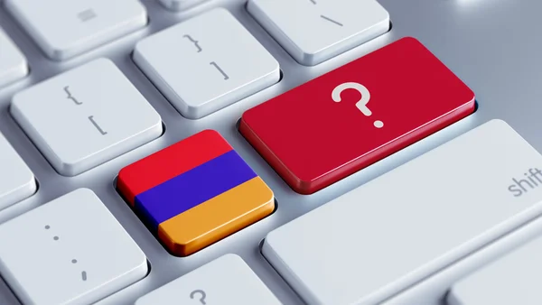 Arménia Pergunta Mark Concept — Fotografia de Stock