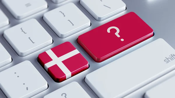 Konsep Tanda Pertanyaan Denmark — Stok Foto