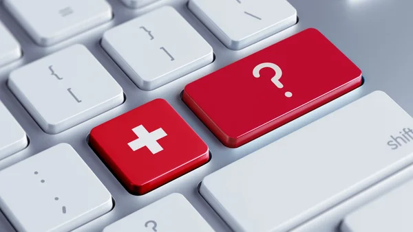 Switzerland Question Mark Concept — Stock Photo, Image