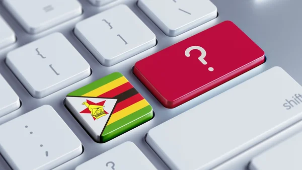 Zimbabwe Question Mark Concept — Stock Photo, Image