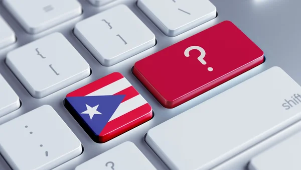 Puerto Rico kérdés Mark koncepció — Stock Fotó