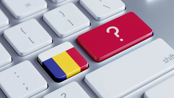 Romania Question Mark Concept — Stock Photo, Image