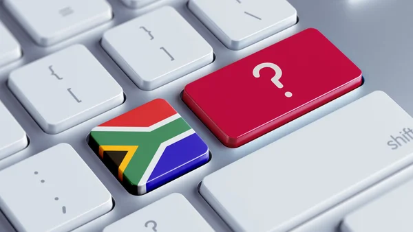 Sudafrica Domanda Mark Concept — Foto Stock