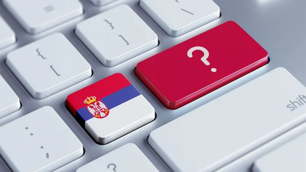 Serbia Question Mark Concept — Stock Photo, Image