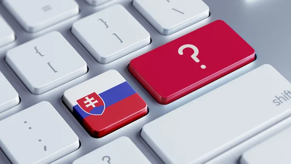 Slovakien fråga Mark koncept — Stockfoto