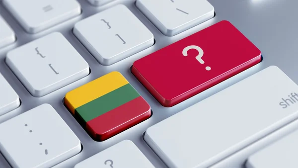 Lithuania Question Mark Concept — Stock Photo, Image