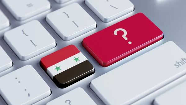 Siria Domanda Mark Concept — Foto Stock