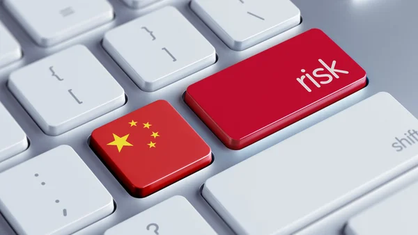 China Risk Concept — Stock Photo, Image