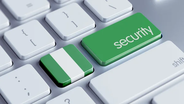 Conceito de segurança Nigéria — Fotografia de Stock