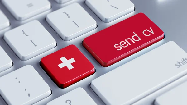 Switzerland  Send CV Concept — Stock Photo, Image