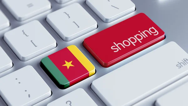 Koncepce klávesnice Kamerun — Stock fotografie