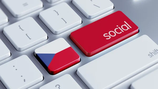 Социальная концепция Чехии — стоковое фото